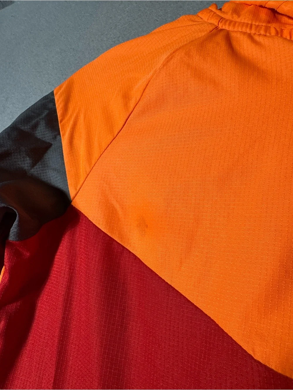 Russell Athletic Red and Orange Hooded Zip Jacket